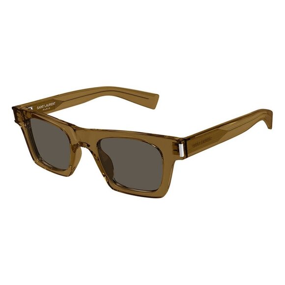 NEW SL719 005 SAINT LAURENT SUNGLASSES UNISEX BROWN SQUARE EYEWEAR SL 719 005 - Picture 1 of 5